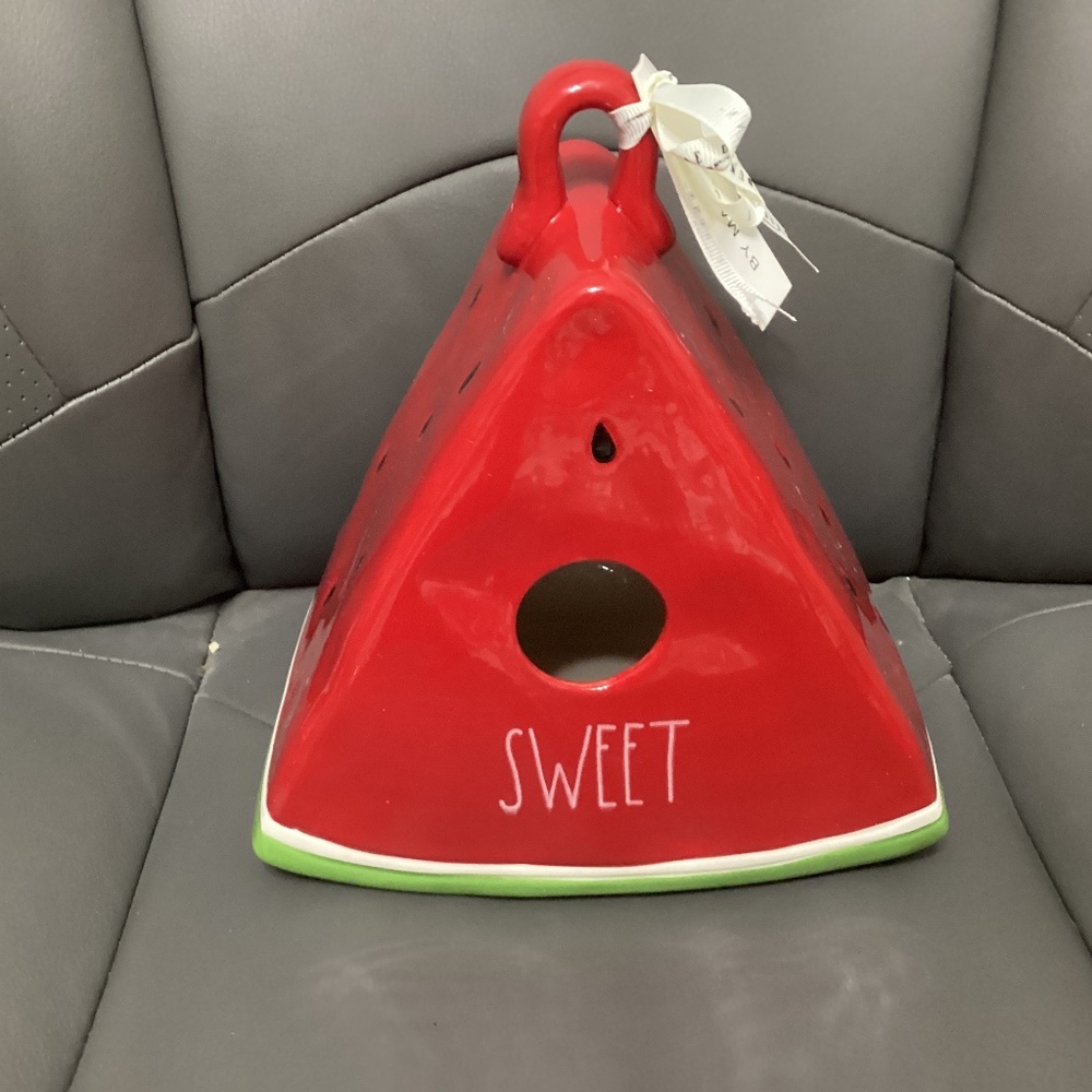 Rae Dunn watermelon birdhouse